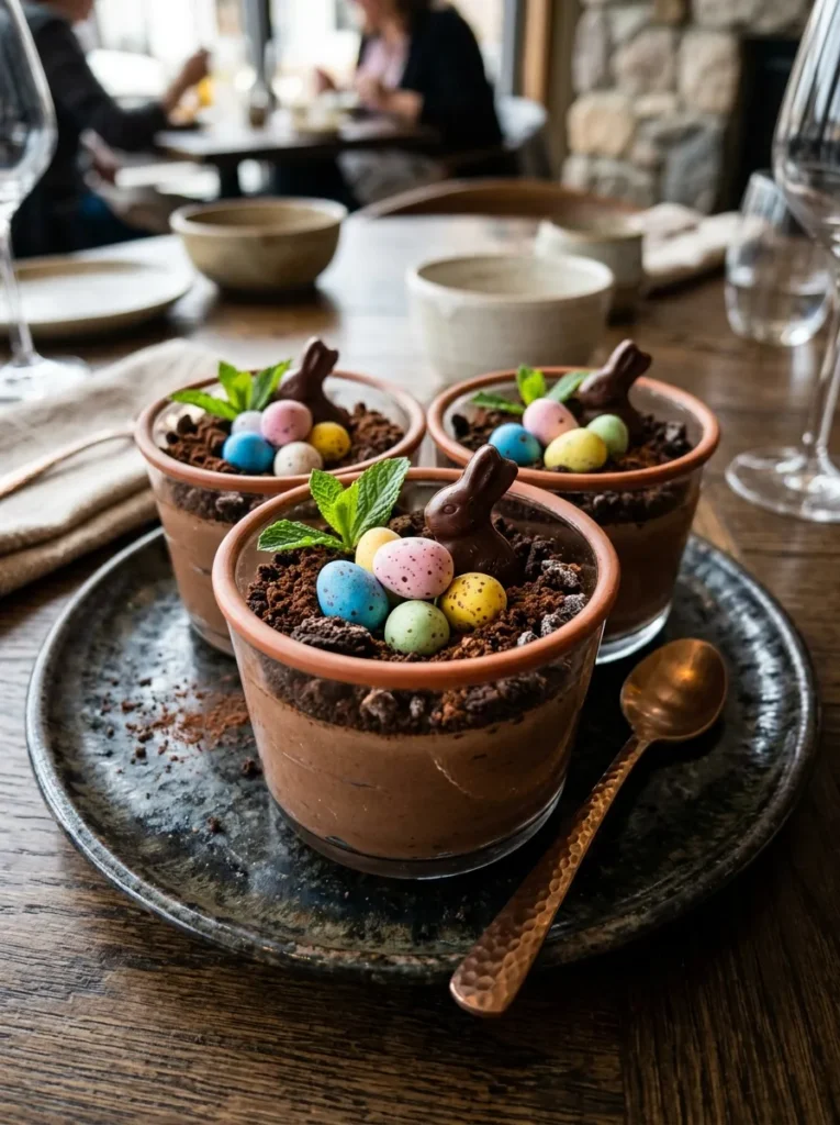 Easter Chocolate Egg Dirt Cups