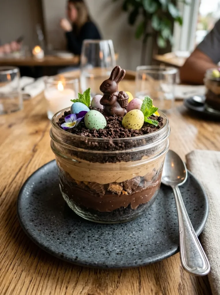 Easter Chocolate Peanut Dirt Cups