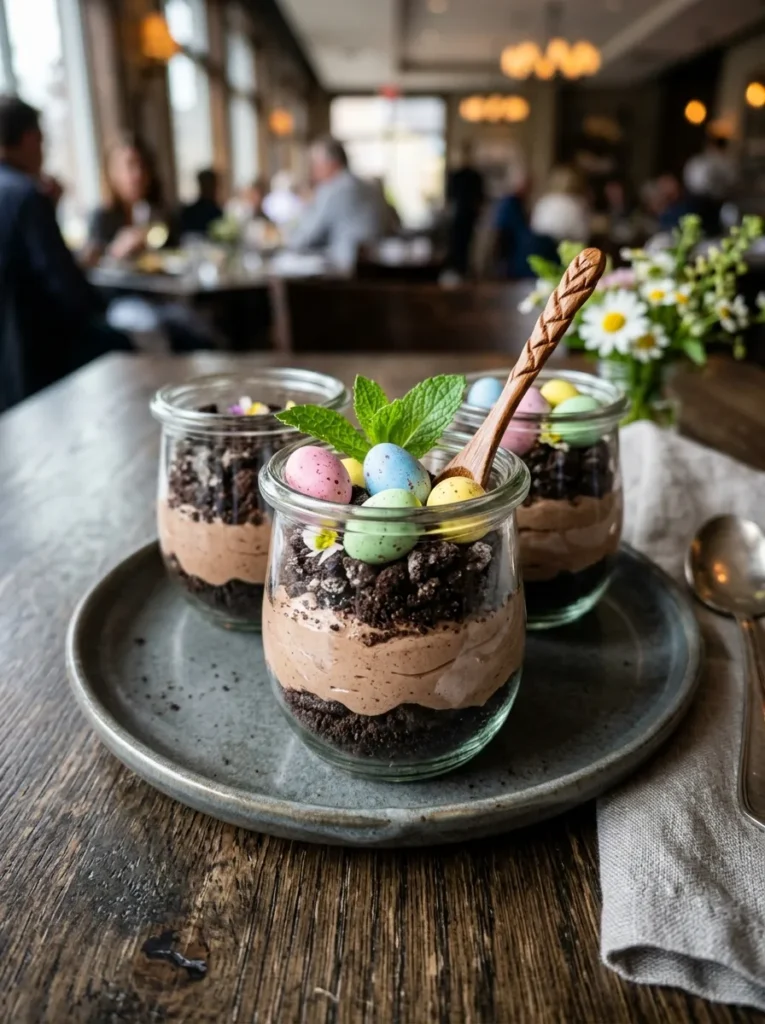 Easter Cookie Cream Dirt Cups