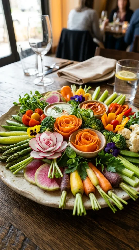 Easter Flower Garden Veggie Platter