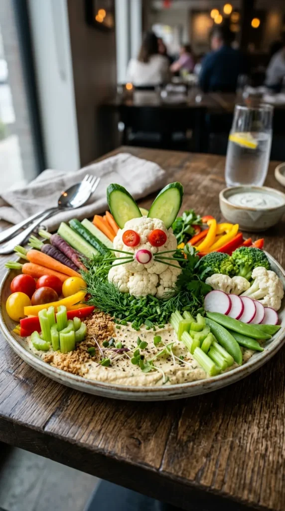 Easter Garden Bunny Veggie Tray