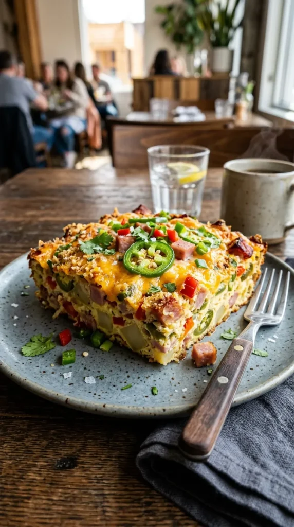 Easter Jalapeno Ham Breakfast Casserole