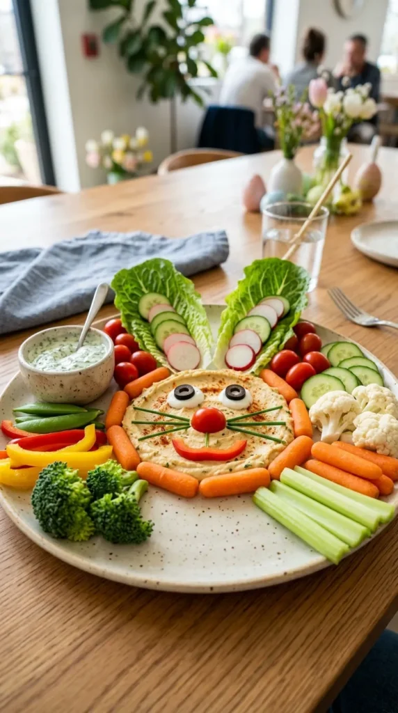 Easter Kids Bunny Veggie Platter