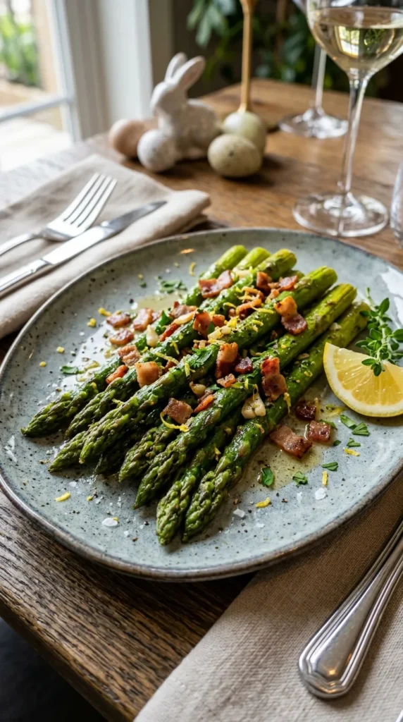 Easter Lemon Garlic Bacon Asparagus