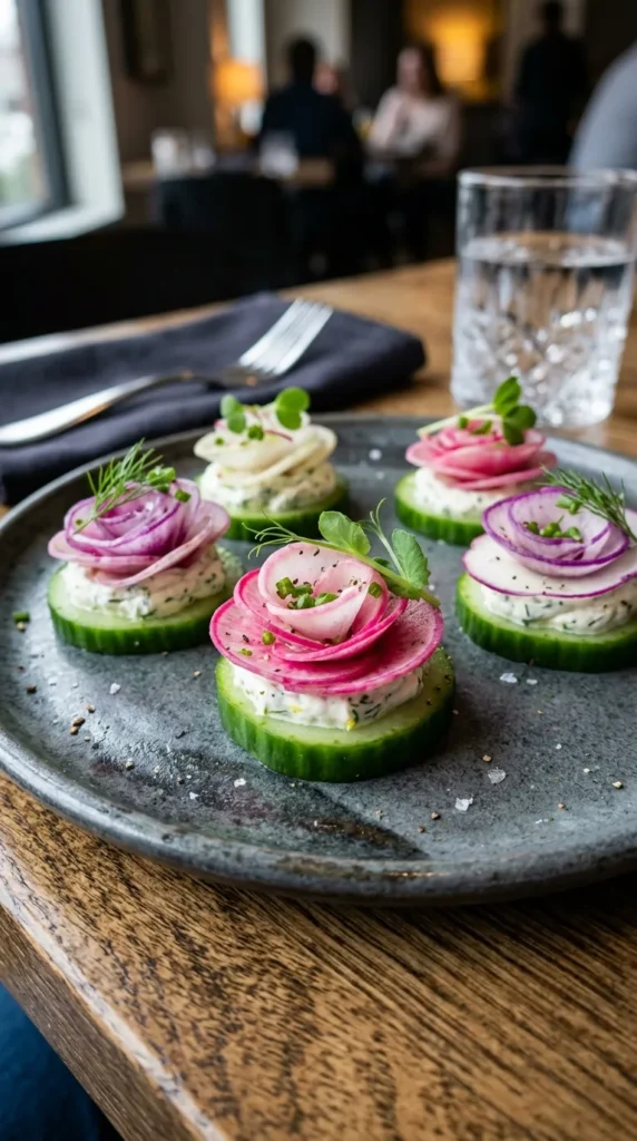 Easter Radish Cucumber Bites