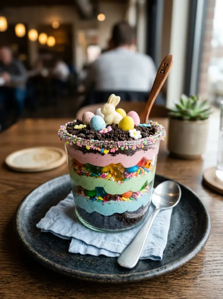 Easter Rainbow Dirt Cups