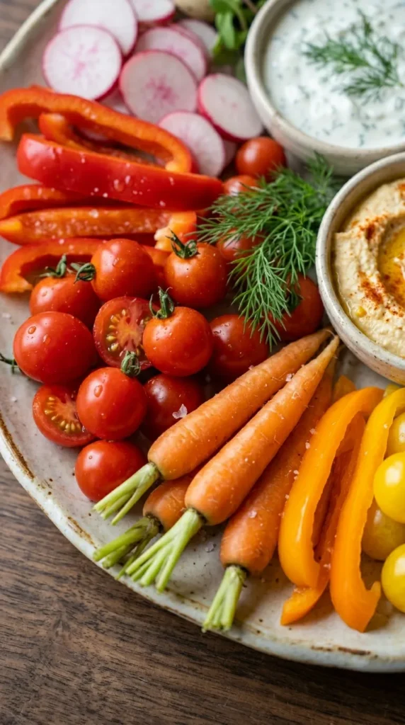 Easter Rainbow Veggie Platter