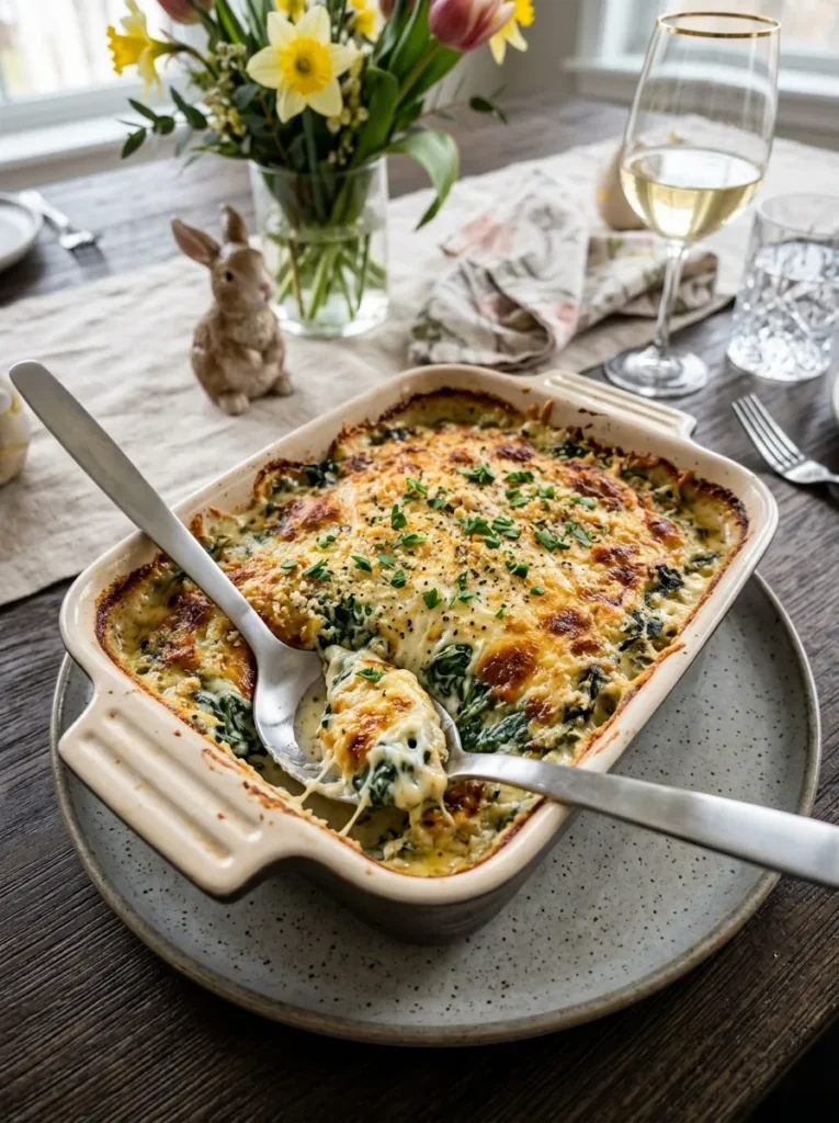 Easter Sides Creamy Spinach Gratin