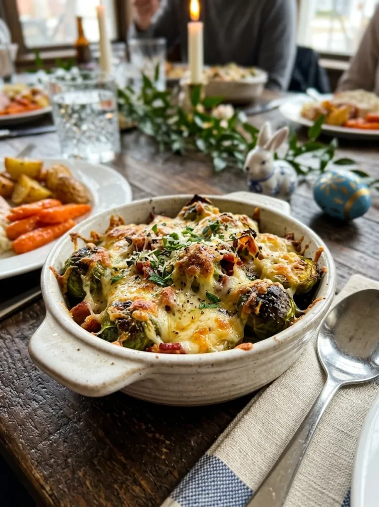 Easter Sides With Cheesy Brussels Sprouts