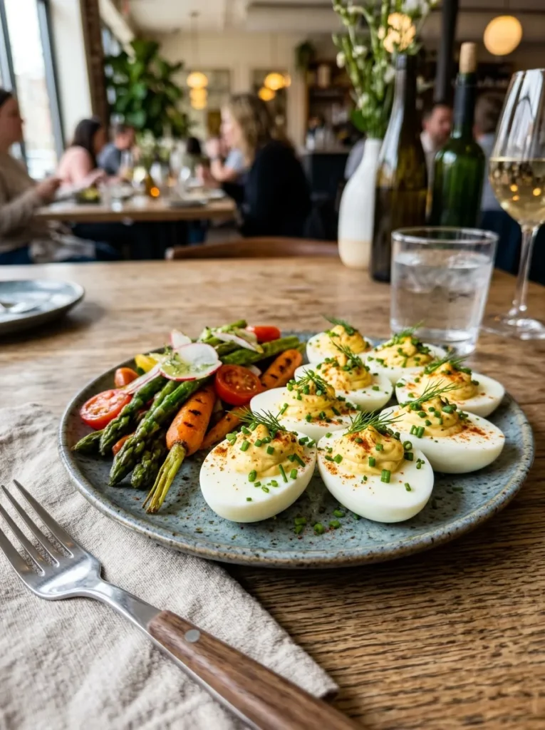 Easter Sides With Deviled Eggs With Chives