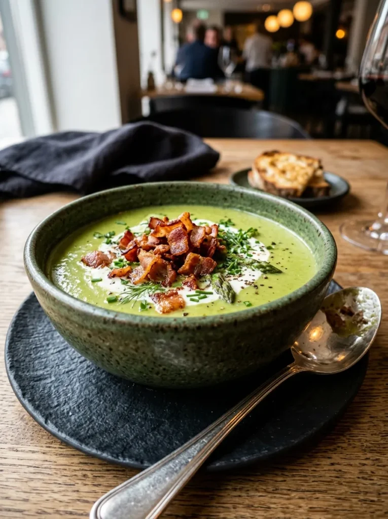 Easy Creamy Asparagus Soup Wait Crispy Bacon