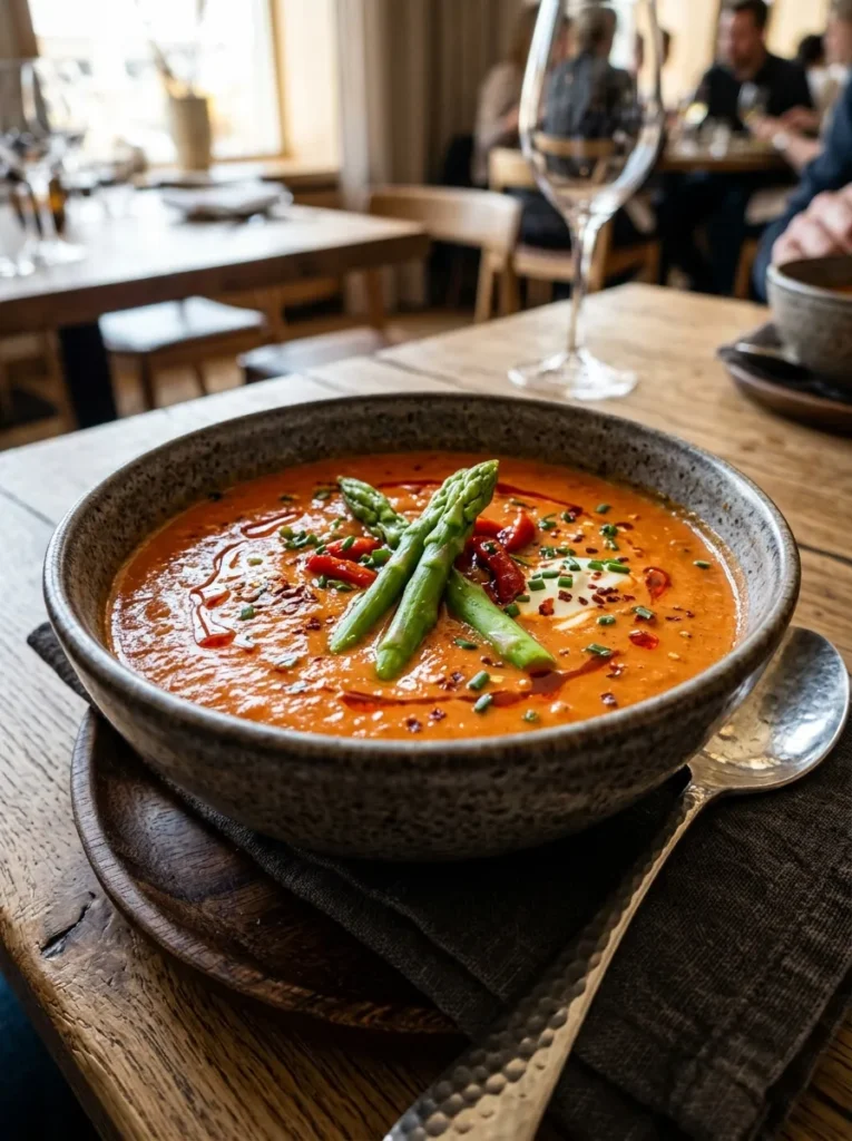 Easy Creamy Asparagus Soup Wait Spicy Red Pepper