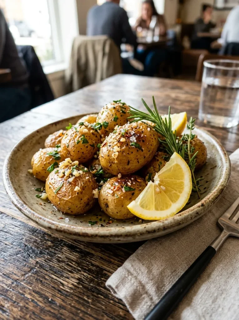 Easy Garlic Roasted Baby Potatoes Wait Lemon Herb Easy Garlic Roasted Baby Potatoes