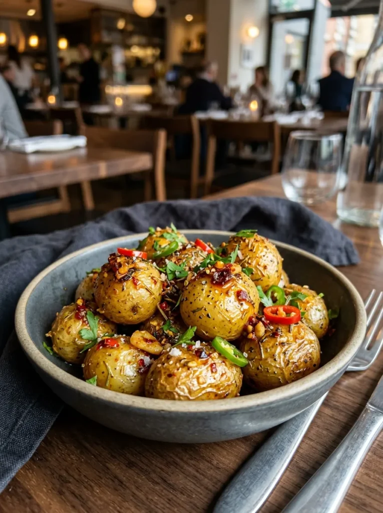 Easy Garlic Roasted Baby Potatoes Wait Spicy Chil Easy Garlic Roasted Baby Potatoes