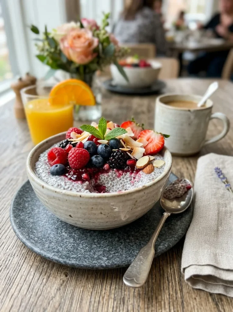 Easy Mothers Day Brunch With Overnight Berry Chia Pudding
