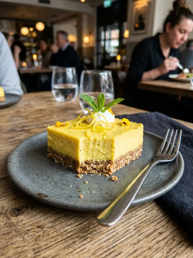 Easy No Bake Lemon Cheesecake Bars With Vegan Delight