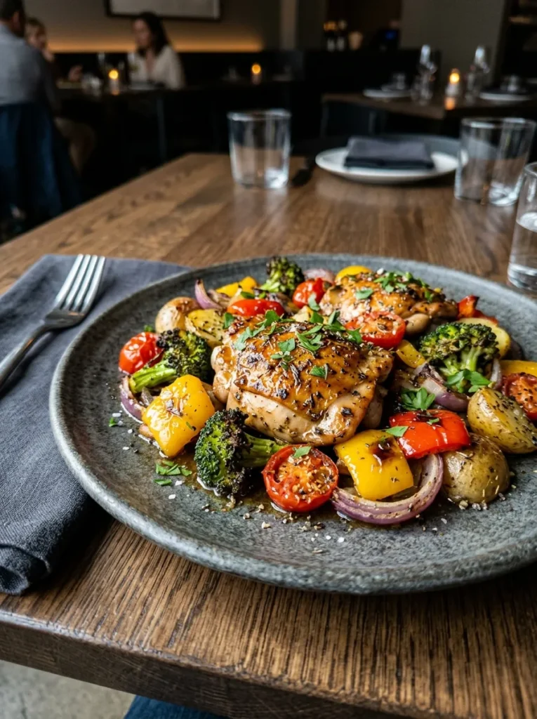 Easy One Pan Chicken And Veggies Italian Balsamic
