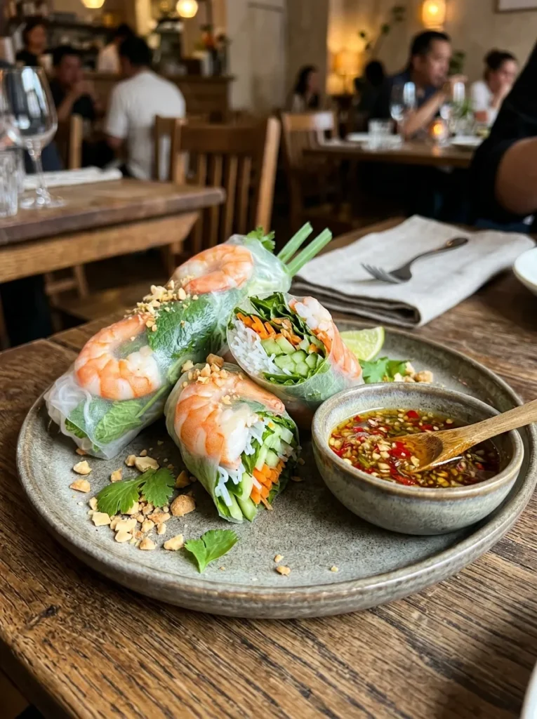 Easy Thai Inspired Shrimp Spring Rolls With Garlic Chili