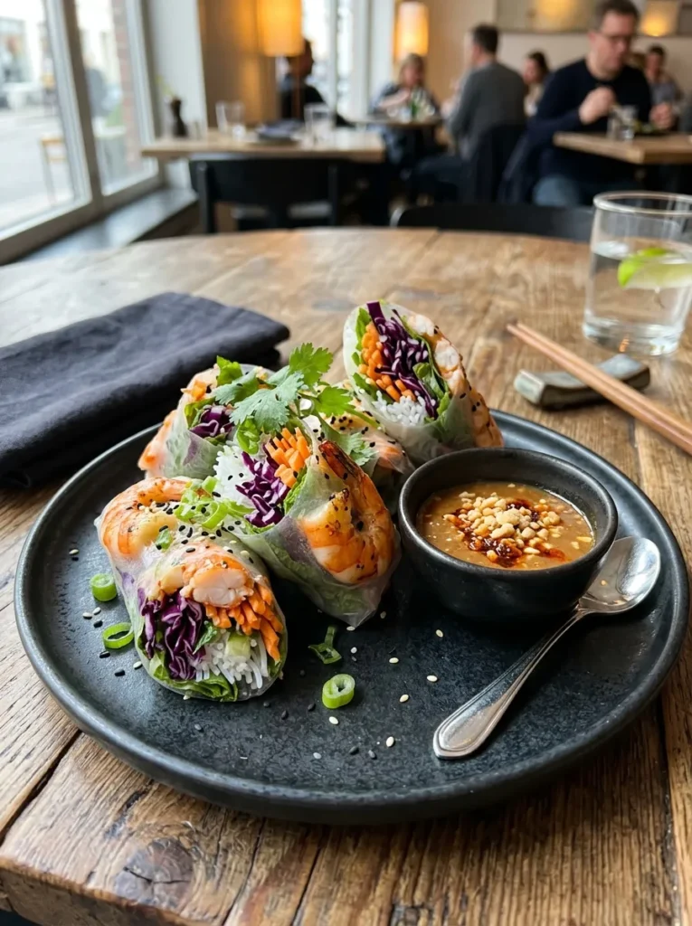 Easy Thai Inspired Shrimp Spring Rolls With Purple Cabbage Crunch