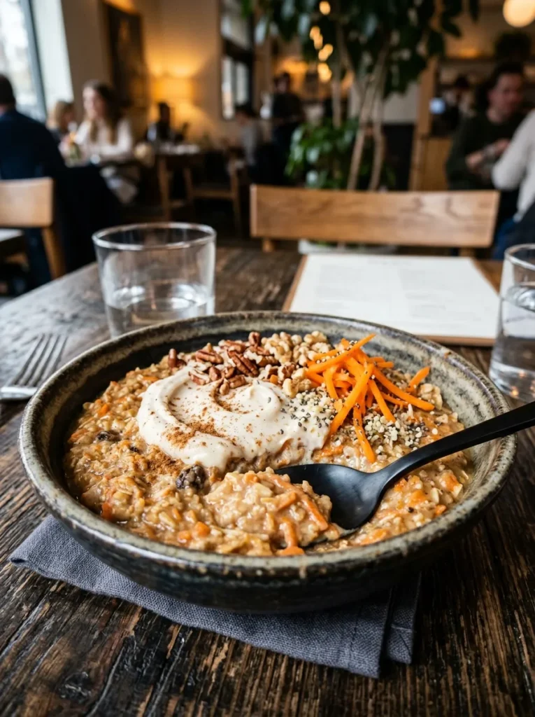 Easy Vegan Carrot Cake Oatmeal With High Protein