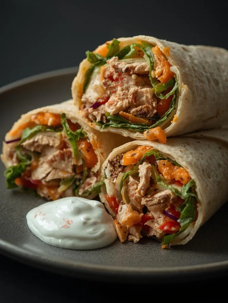 Greek Turkey Wraps With Tzatziki