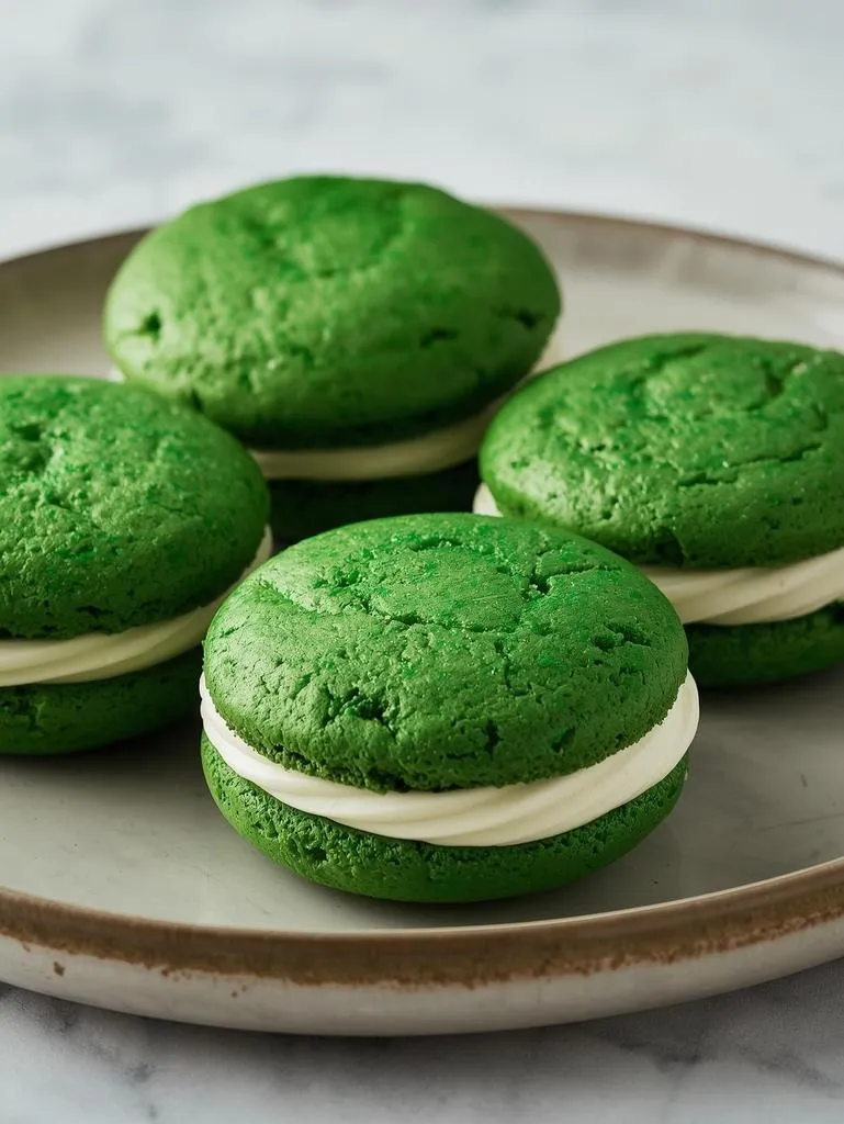 Green Velvet Whoopie Pies Green Velvet Cake with Cream Cheese Frosting