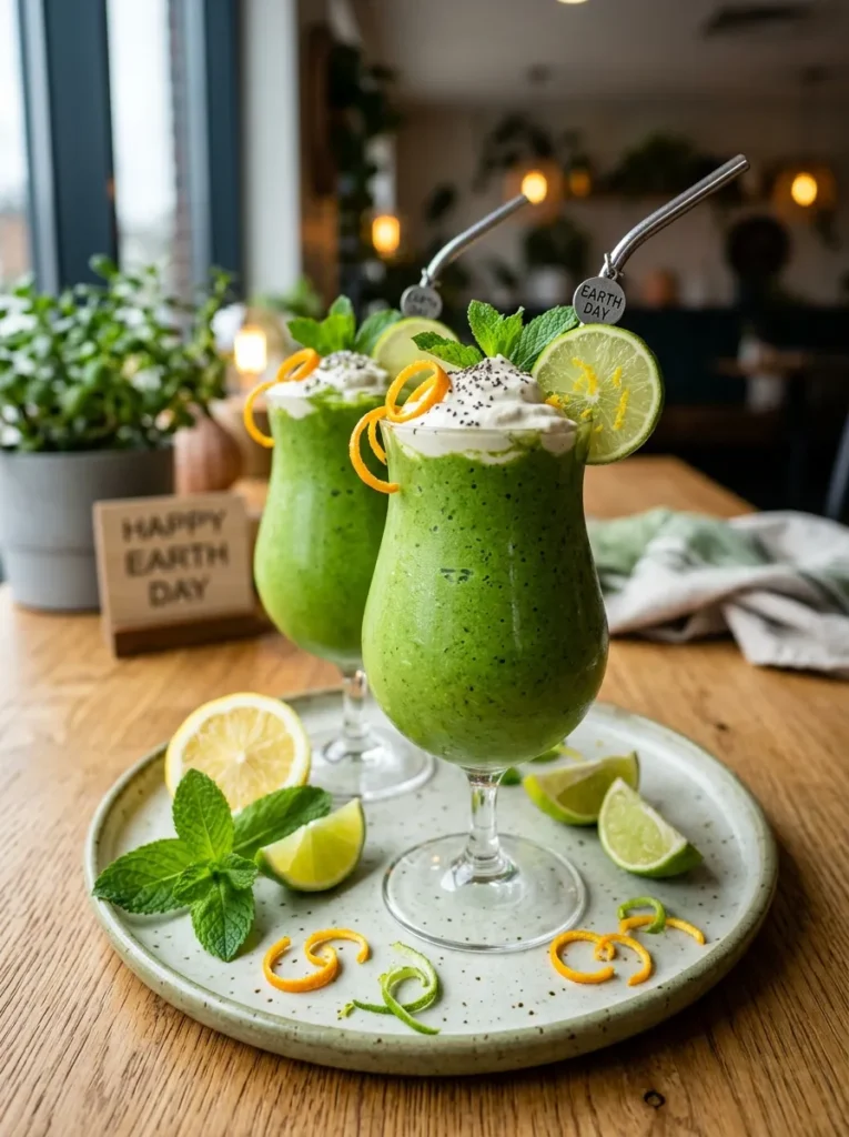 Healthy Earth Day Green Smoothies With Zesty Citrus