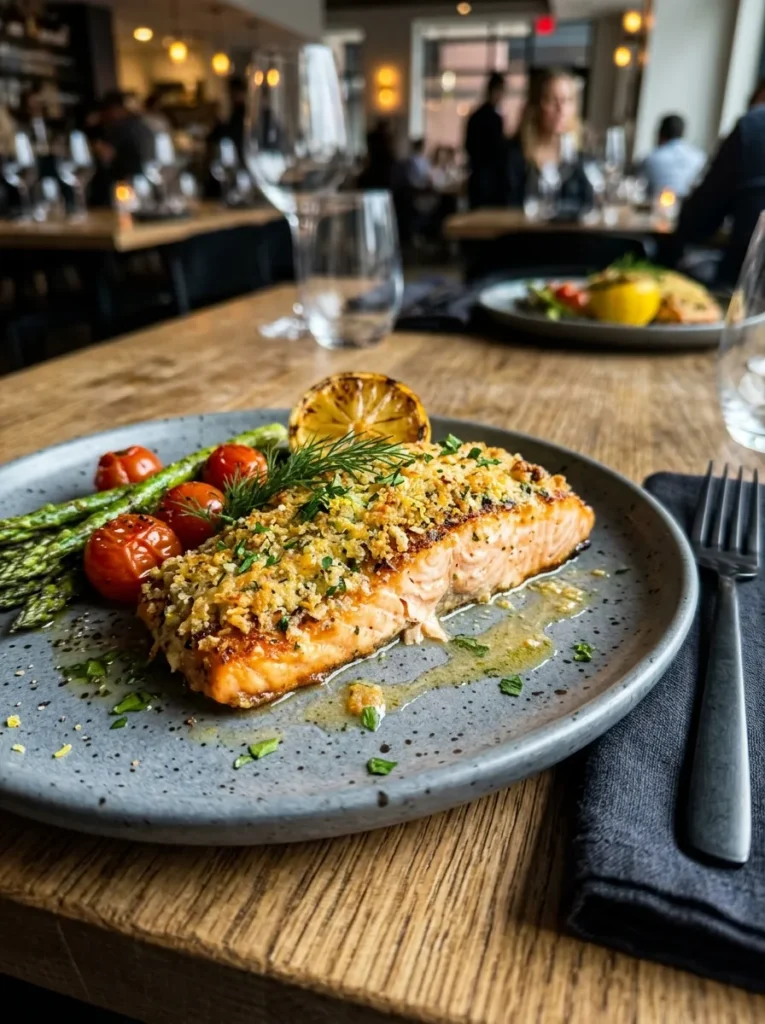Healthy Lemon Garlic Butter Salmon Wait Parmesan Crusted