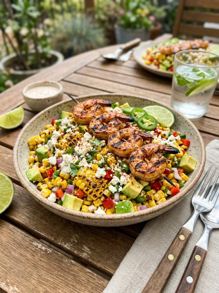 Healthy Mexican Street Corn Salad With Grilled Shrimp Healthy Mexican Street Corn Salad Elote