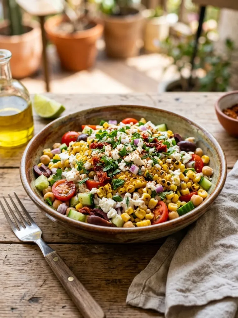 Healthy Mexican Street Corn Salad With Mediterranean Fusion Healthy Mexican Street Corn Salad Elote