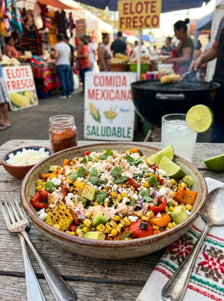 Healthy Mexican Street Corn Salad With Roasted Bell Peppers Healthy Mexican Street Corn Salad Elote