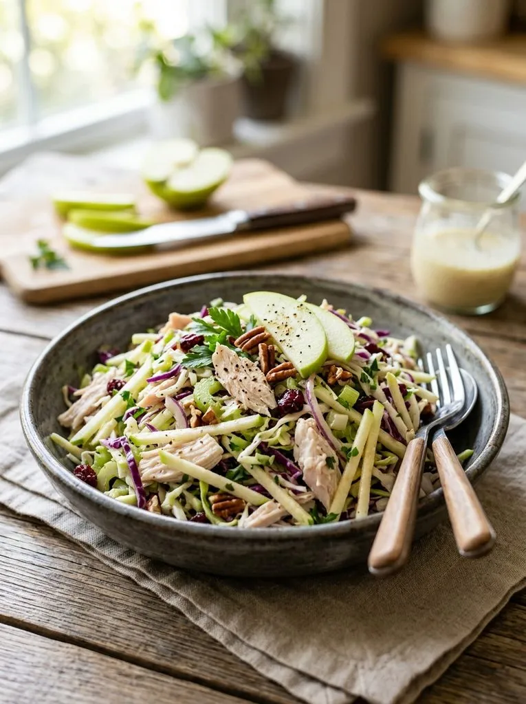 Healthy No Cook Spring Lunch With Turkey Green Apple Slaw Healthy No Cook Spring Lunch Ideas