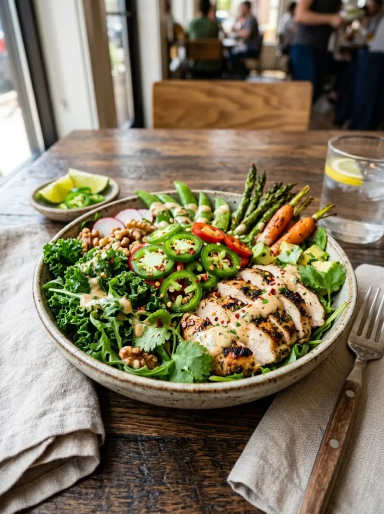 Healthy Paleo Spring Harvest Bowl Wait Spicy Jalapeno