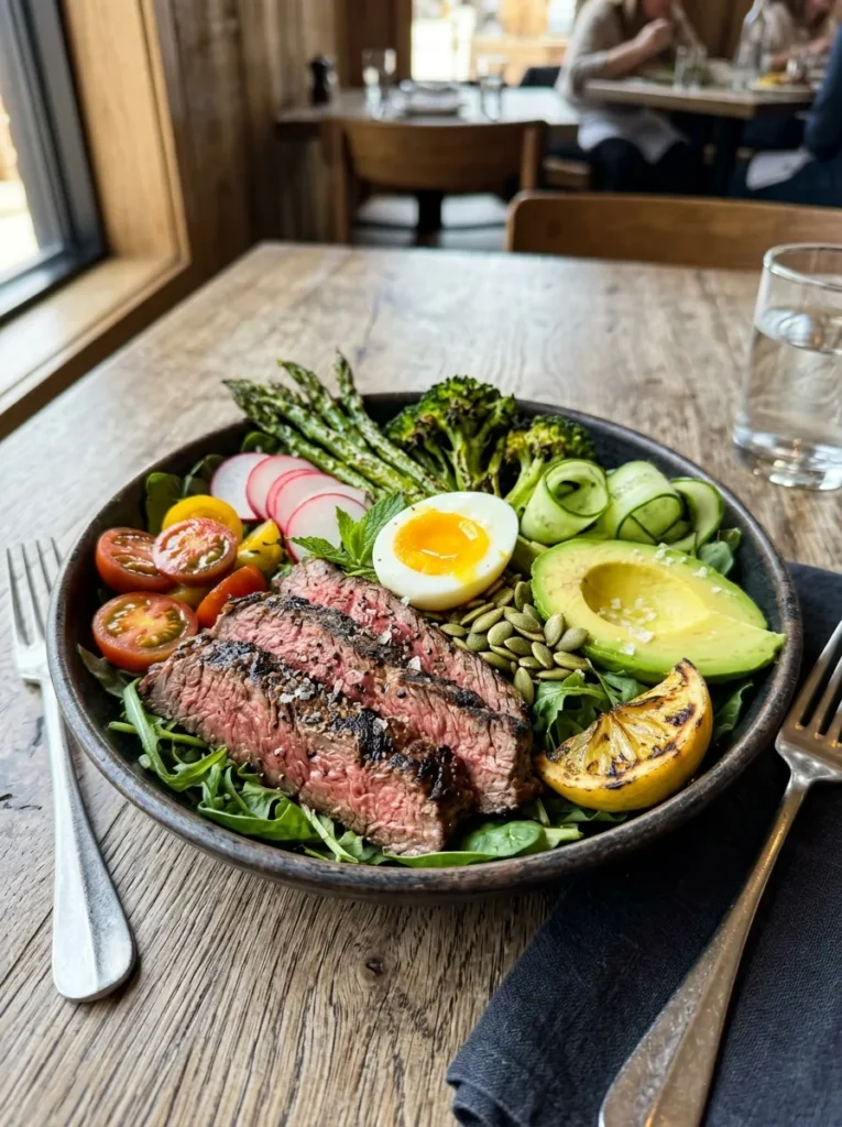 Healthy Paleo Spring Harvest Bowl Wait Steak Strips