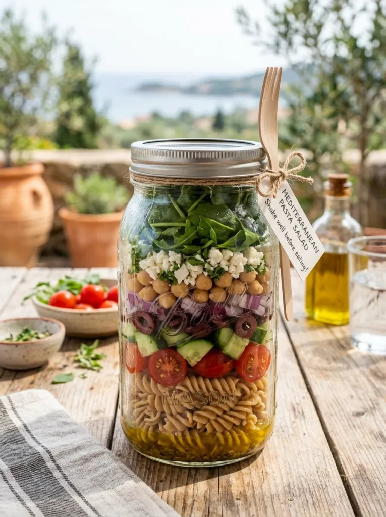 Healthy Picnic Food Mediterranean Mason Jar Pasta Healthy Spring Picnic Food Inspiration