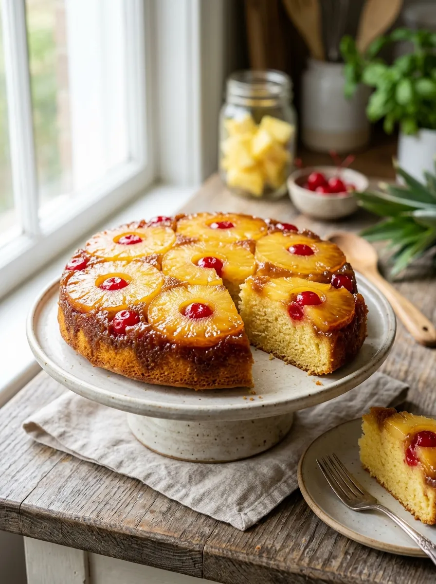 Healthy Pineapple Upside-Down Cake: The Best Light Pineapple Upside-Down Cake