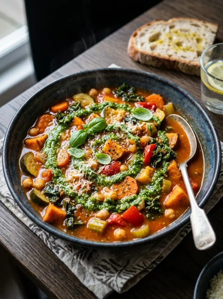 Healthy Slow Cooker Vegetable Stew Wait Pesto Swirl
