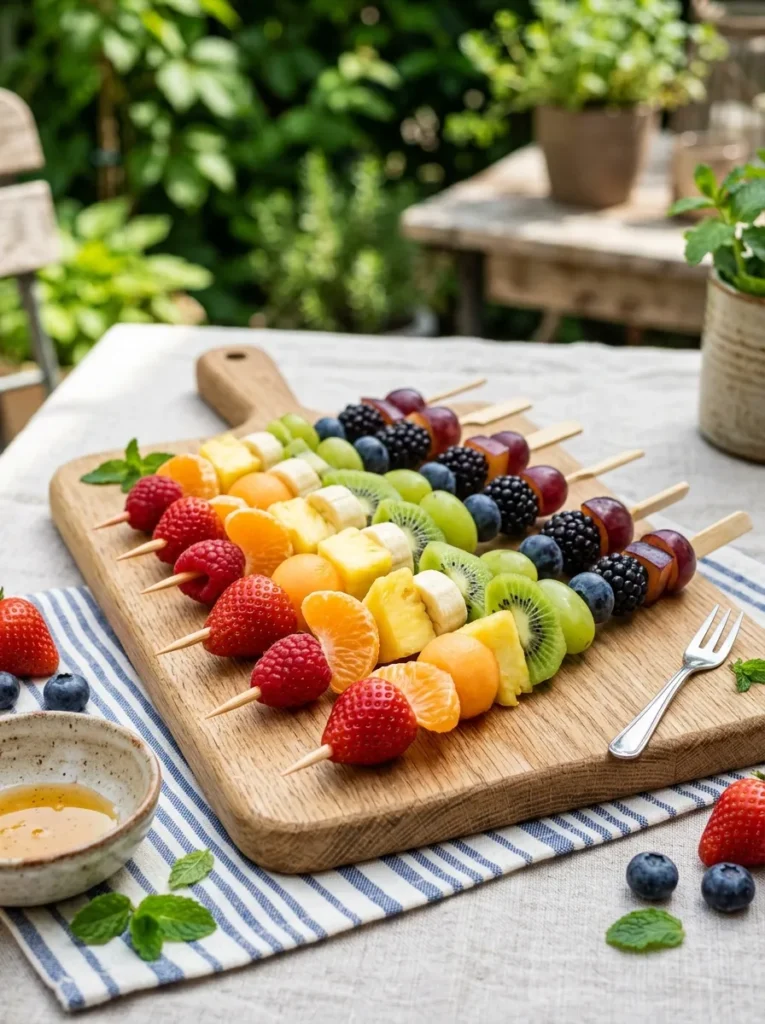 Healthy Springfood Rainbow Fruit Skewers