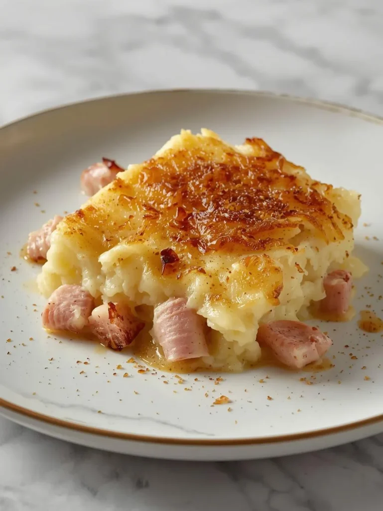 Hearty Ham Smoked Gouda Scalloped Potatoes