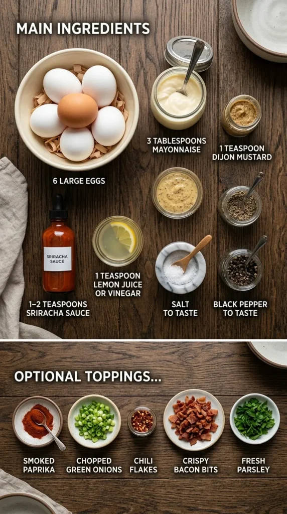 Ingredients Deviled Spicy Sriracha Eggs