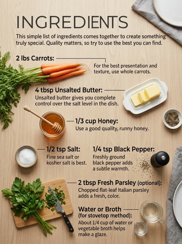 Ingredients Easter Honey Butter Glazed Carrots