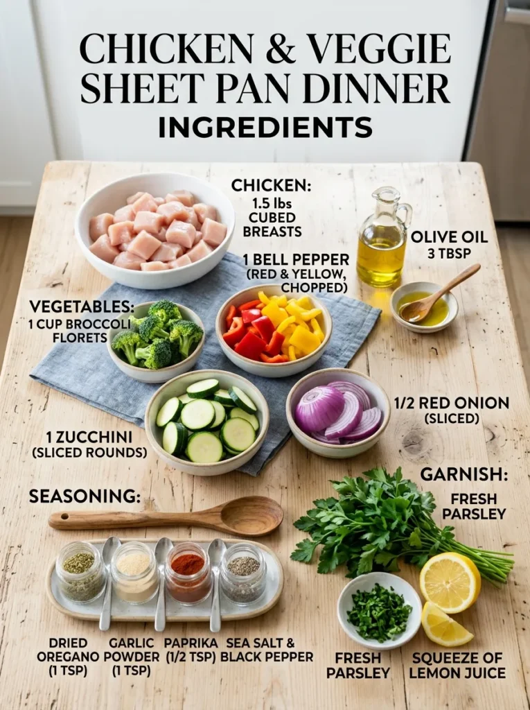 Ingredients Easy One Pan Chicken And Veggies