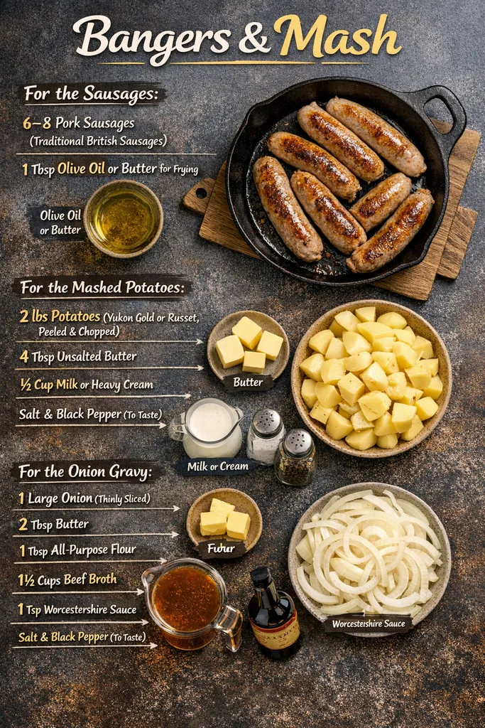 Ingredients For Bangers And Mash Bangers And Mash