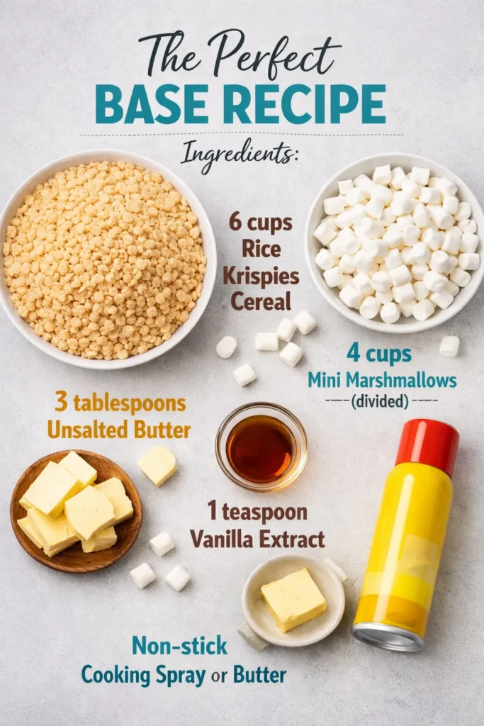 Ingredients For The Perfect Base Recipe Easter Egg Rice Krispie Treats