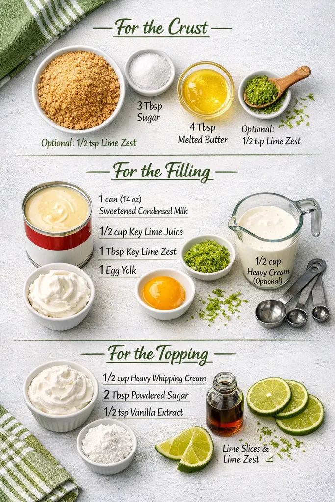 Key Lime Pie Ingredients Infographic