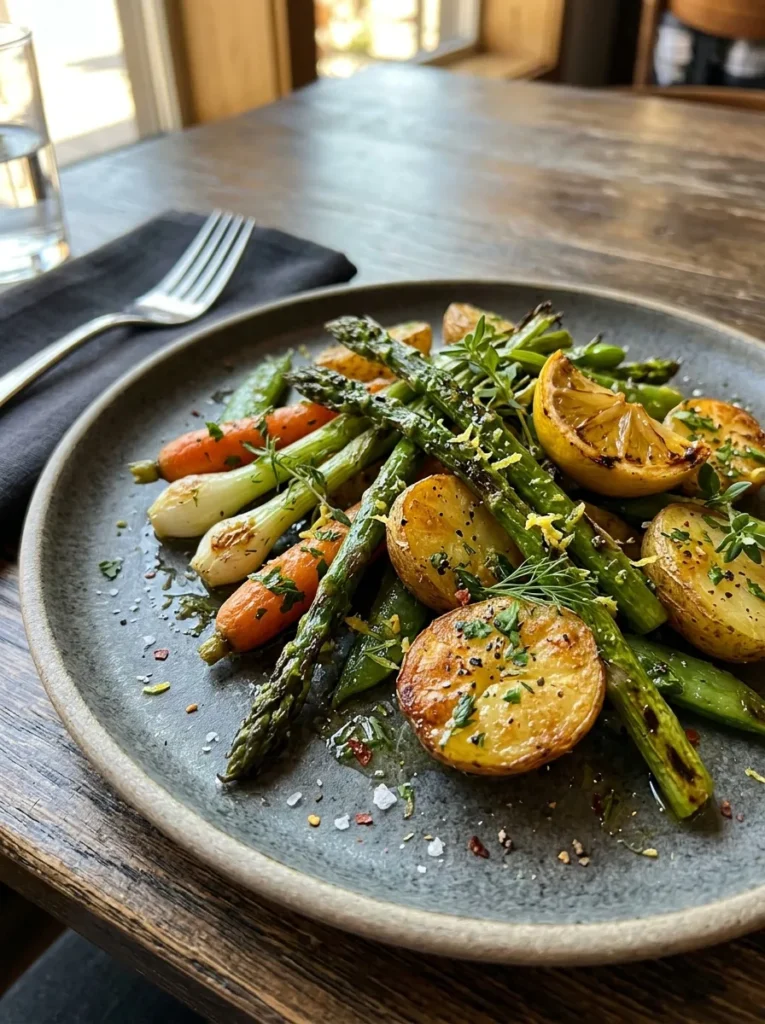 Lemon Herb Roasted Spring Vegetable Medley