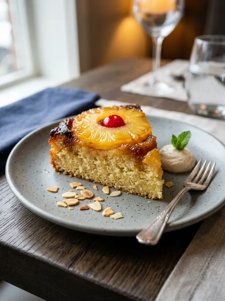 Light Pineapple Upside Down Cake With Almond Flour