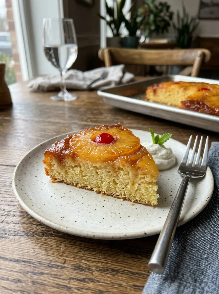 Light Pineapple Upside Down Cake With Sheet Pan