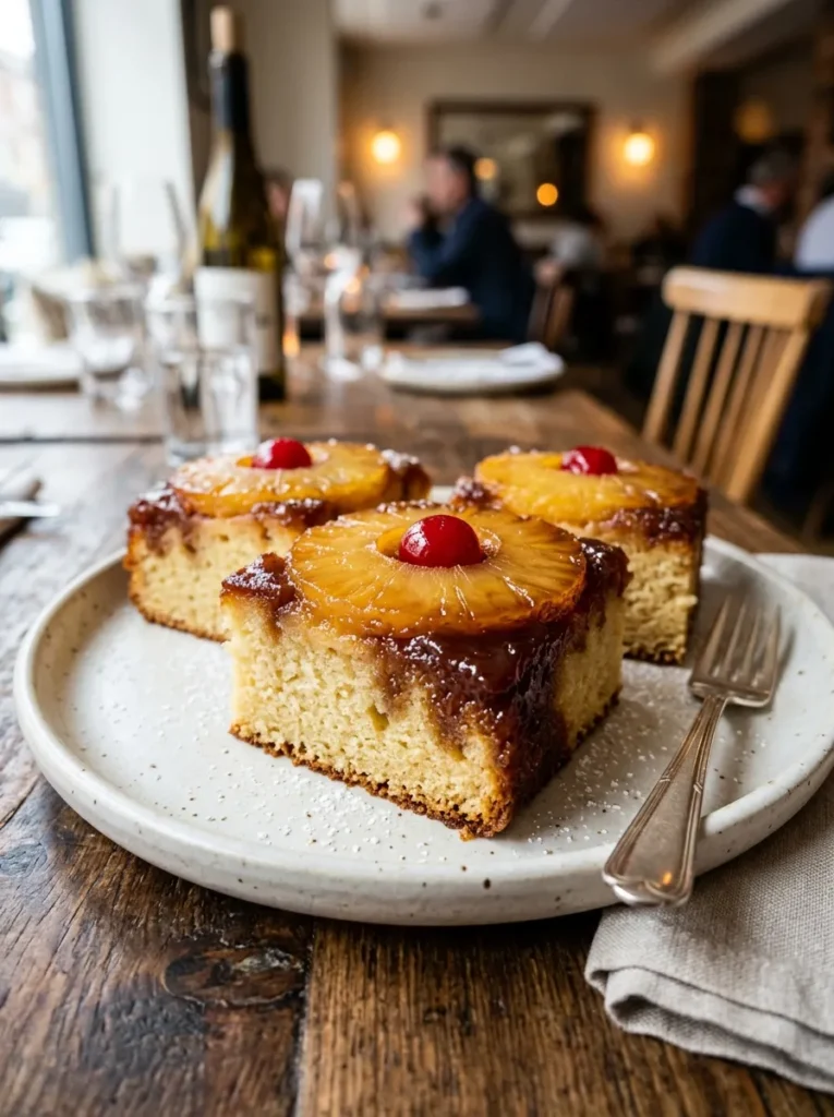 Light Pineapple Upside Down Cake With Sheet Pan Squares
