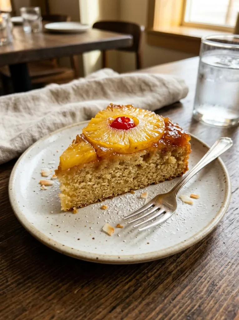Light Pineapple Upside Down Cake With Vegan Twist